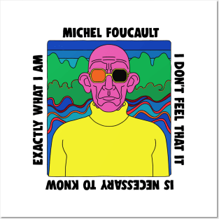 Michel Foucault - Retro Quote Design Posters and Art